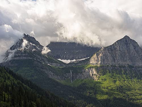 500 Teile Puzzle,Impossible Puzzle für Kleinkinder Jungen Mädchen 14 Jahre alt - Berg Felsen Wolken 52x38cm von FRUKAT