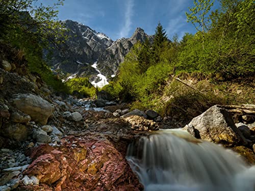 500 Teile Puzzle,Lernen Pädagogische Puzzle Spielzeug - Berge Felsen Bäume 52x38cm von FRUKAT