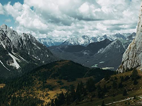 500 Teile Puzzle,Lernen Pädagogische Puzzle Spielzeug - Berge Wolken Pfade 52x38cm von FRUKAT
