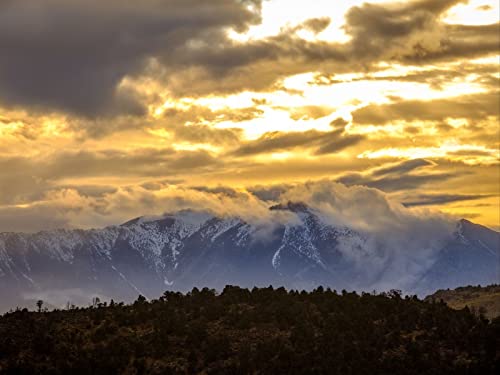 500 Teile Puzzle,Lernen Pädagogische Puzzle Spielzeug - Berge Wolken Sonnenlicht 52x38cm von FRUKAT