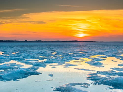 500 Teile Puzzle,Lernen Pädagogische Puzzle Spielzeug - Eiswasser-Sonnenuntergang 52x38cm 500 Teile Puzzle,Lernen Pädagogische Puzzle Spielzeug - Eiswasser-Sonnenuntergang 52x38cm von FRUKAT