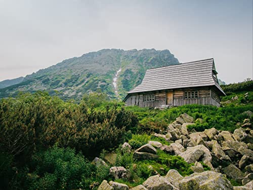 500 Teile Puzzle,Lernen Pädagogische Puzzle Spielzeug - Haus Berge Natur 52x38cm von FRUKAT