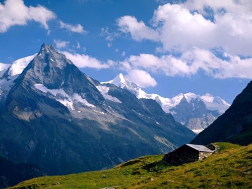 500 Teile Puzzle,Puzzle für Erwachsene,Farbenfrohes Legespiel - Berggipfel kleines Haus 52x38cm 500 Teile Puzzle,Puzzle für Erwachsene,Farbenfrohes Legespiel - Berggipfel kleines Haus 52x38cm von FRUKAT