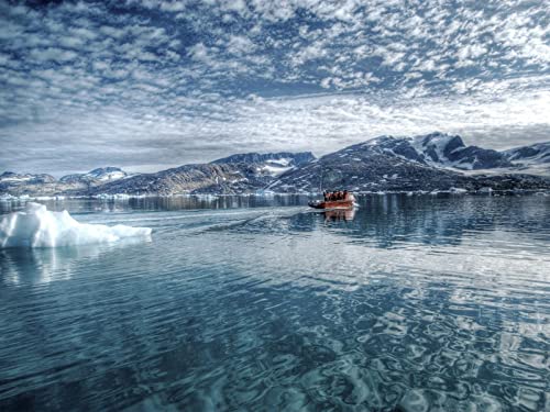 500 Teile Puzzle,Puzzle für Erwachsene,Puzzle Farbenfrohes - Gletscher Kälteboot 52x38cm von FRUKAT