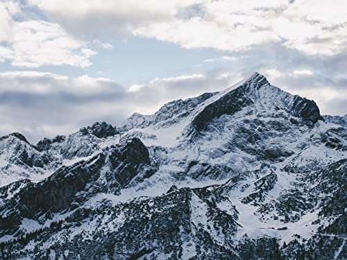 500 Teile Puzzle für Erwachsene und Kinder ab 14 Jahren - Berge Gipfel Schnee 52x38cm von FRUKAT