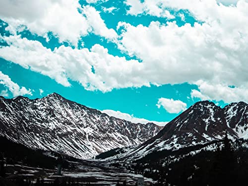 500 Teile Puzzle für Erwachsene und Kinder ab 14 Jahren - Berge Wolken Himmel 52x38cm von FRUKAT