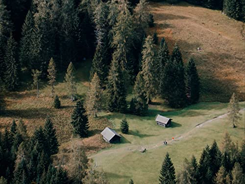 500 Teile Puzzle für Erwachsene und Kinder ab 14 Jahren - Häuser Wälder Bäume 52x38cm von FRUKAT