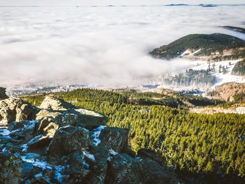 500 Teile erwachsenenpuzzle ab 14 Jahren, Tschechische Republik, Berge, Nebel 52x38cm von FRUKAT