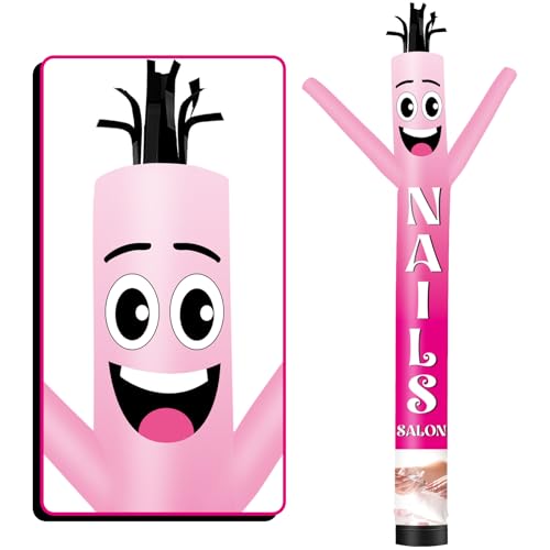 FSFLAG Aufblasbarer Schlauch, 3 m, für den Mann, Wacky Air Dancer Nägel, rosa Wacky Wave Dancer (Durchmesser 30,5 cm) für Outdoor-Dekoration, Werbung, kommerzielle Geschäftsveranstaltungen (Gebläse von FSFLAG