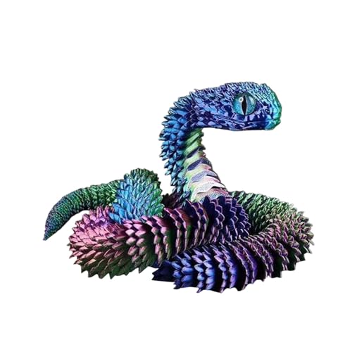 3D Printed Snake Fidget Toy, Flexible 3D Crystal Snake Joints, 3D Printed Fidget Snake, 3D Print Snake Pet Movable Joint 60 cm (Blue) von FSLLWGWG