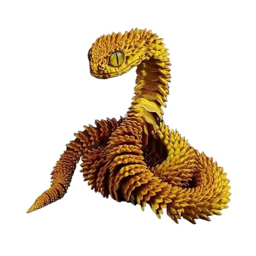3D Printed Snake Fidget Toy, Flexible 3D Crystal Snake Joints, 3D Printed Fidget Snake, 3D Print Snake Pet Movable Joint 60 cm (Gold) von FSLLWGWG