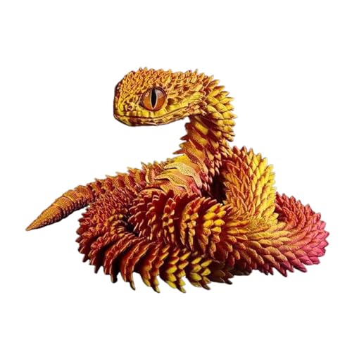 3D Printed Snake Fidget Toy, Flexible 3D Crystal Snake Joints, 3D Printed Fidget Snake, 3D Print Snake Pet Movable Joint 60 cm (Red) von FSLLWGWG