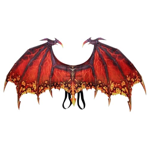 FSLLWGWG Halloween Dekoration,Halloween Karneval Kostüm Cosplay Dämon Drachenflügel für Erwachsene (A) von FSLLWGWG