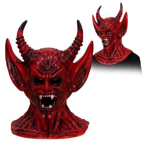FSLLWGWG Halloween Mask Evil Masks,Vampirmaske Zom-bie-Kopfmaske für Erwachsene,Full Head Realistic Masks Scary Costume for Carnival Costume Birthday Party (B) von FSLLWGWG