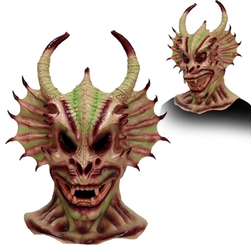 FSLLWGWG Halloween Mask Evil Masks,Vampirmaske Zom-bie-Kopfmaske für Erwachsene,Full Head Realistic Masks Scary Costume for Carnival Costume Birthday Party (E) von FSLLWGWG