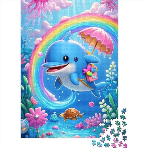 1000-Teile Holzpuzzle - Delfin | Bildungs- Und Unterhaltungsspiel Für Die Ganze Familie | Für Heranwachsende, Jugendliche Und Erwachsene 1000-Teile Holzpuzzle - Delfin | Bildungs- Und Unterhaltungsspiel Für Die Ganze Familie | Für Heranwachsende, Jugendliche Und Erwachsene von FSMHDG