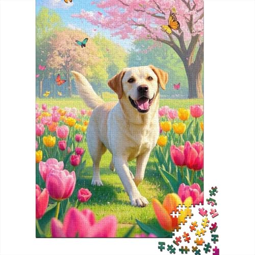 1000 Teile Holzpuzzle - Labrador Retriever, Spannendes Puzzle-Erlebnis, Stärkt Familiebande, Geeignet Für Heranwachsende & Erwachsene von FSMHDG