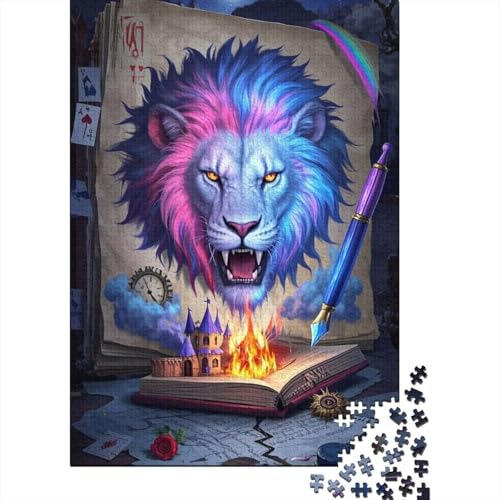 1000 Teile Holzpuzzle - Löwe, Spannendes Puzzle-Erlebnis, Stärkt Familiebande, Geeignet Für Heranwachsende & Erwachsene von FSMHDG