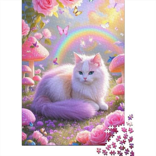 1000-Teile Holzpuzzle Perserkatze | Einzigartiges Spielerlebnis | Geeignet Für Heranwachsende, Jugendliche, Erwachsene von FSMHDG