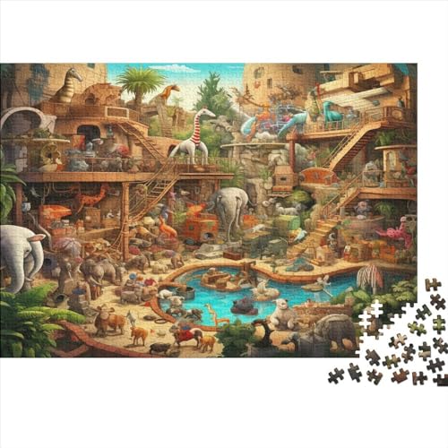 Animal World - 500 Teile Premium Holzpuzzle, Herausfordernd & Bildend, Perfekt Für Erwachsene, Teenager Und Heranwachsende von FSMHDG