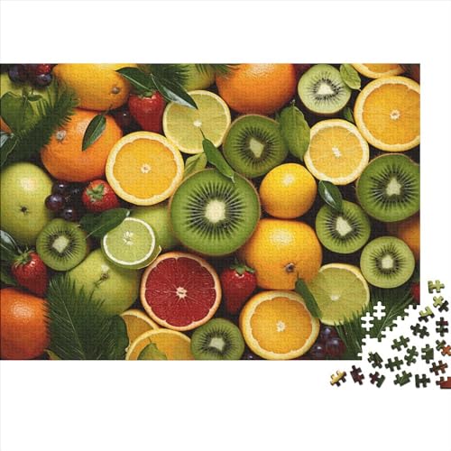 Colorful Fruits - Ökologisches 1000-Teile Puzzle Aus Holz | Fördert Konzentration Und Feinmotorik | Ideal Für Familienabende von FSMHDG