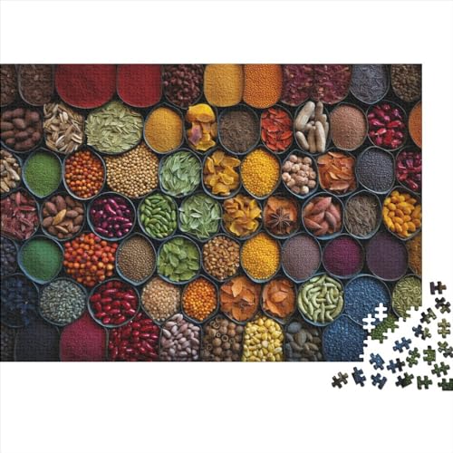 Colourful Spices in 300 Teilen | Premium Holzpuzzle Für Anspruchsvolle Puzzler | Unterhaltsames Lernspiel Für Alle von FSMHDG
