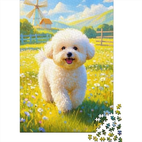 Das Ultimative Puzzle-Erlebnis Mit Bichon Frisé | 1000 Teile Aus Holz | Fördert Die Feinmotorik Und Das Logische Denken von FSMHDG