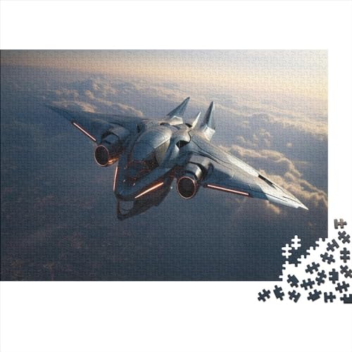 Das Ultimative Puzzle-Erlebnis Mit Sci-fi-Flugzeug | 300 Teile Aus Holz | Fördert Die Feinmotorik Und Das Logische Denken von FSMHDG