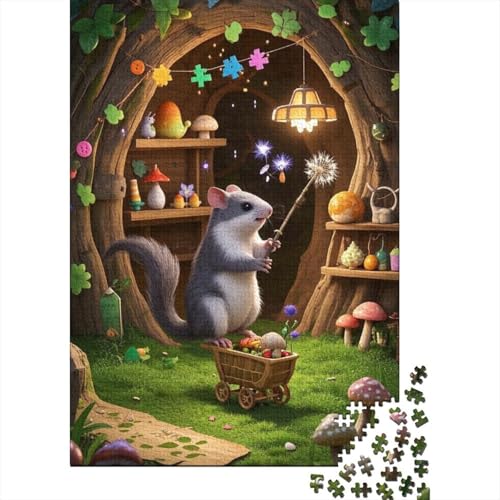 Degus - 1000 Teile Holzpuzzle Für Die Ganze Familie, Umweltfreundliches Lernspielzeug, Ideal Für Heranwachsende, Jugendliche Und Erwachsene von FSMHDG