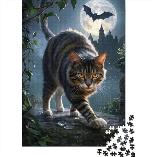 Devon Rex-Katze-Katze - 1000 Teile Für Puzzle-Enthusiasten | Holzspielzeug, Das Den Verstand Schärft | Ideal Für Jede Altersgruppe von FSMHDG