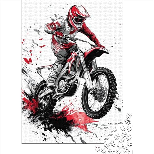 Dirtbike - 1000 Teile Holzpuzzle Für Kreative Köpfe, Umweltfreundliches Spielzeug, Faszinierend Für Erwachsene Und Heranwachsende von FSMHDG
