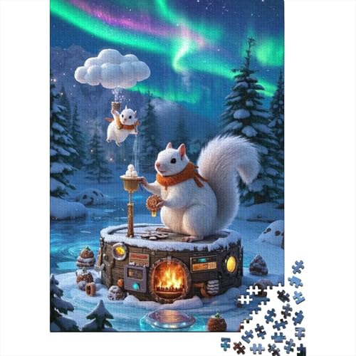 Eichhörnchen - Bildungs-Puzzle Aus Holz, 1000 Teile, Für Erwachsene Und Heranwachsende, Fördert Die Teamarbeit Und Feinmotorik Eichhörnchen - Bildungs-Puzzle Aus Holz, 1000 Teile, Für Erwachsene Und Heranwachsende, Fördert Die Teamarbeit Und Feinmotorik von FSMHDG