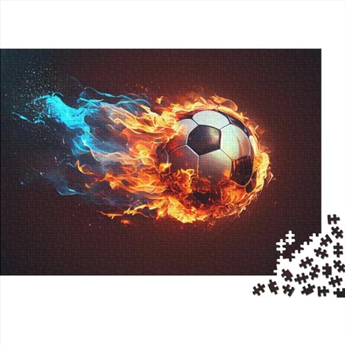 Entdecke Die Welt Mit Brennender Fußball | 500 Teile Puzzle Aus Holz | Faszinierendes Spiel Für Erwachsene & Heranwachsende, Bildet Und Unterhält von FSMHDG