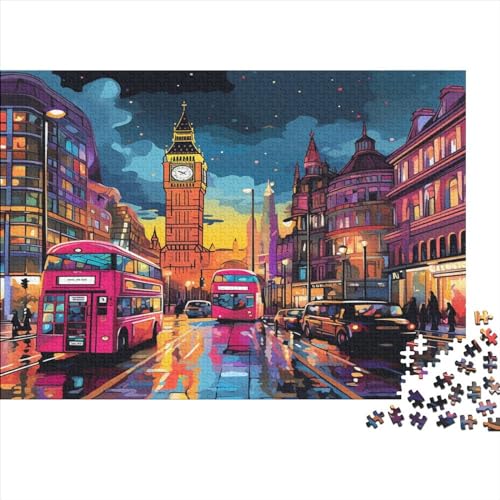 Entdecke Die Welt Mit London Cityscape | 300 Teile Puzzle Aus Holz | Faszinierendes Spiel Für Erwachsene & Heranwachsende, Bildet Und Unterhält von FSMHDG