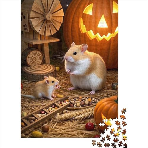 Familien-Puzzle-Spaß Mit 1000 Teilen - GoldHamster | Holzspielzeug Für Kreative Köpfe | Bildendes Spiel Für Alle Altersstufen von FSMHDG