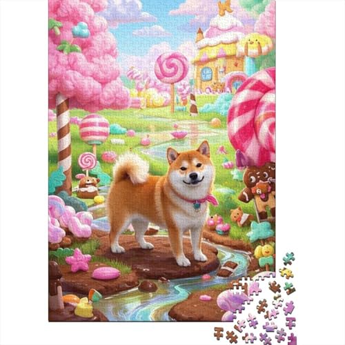 Familien-Puzzle-Spaß Mit 1000 Teilen - Shiba Inu | Holzspielzeug Für Kreative Köpfe | Bildendes Spiel Für Alle Altersstufen von FSMHDG