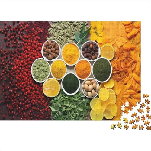 Familien-Puzzleabend Mit Colourful Spices | 1000 Teile Aus Holz | Bildungsspielzeug, Das Spaß Macht Und Zum Denken Anregt von FSMHDG