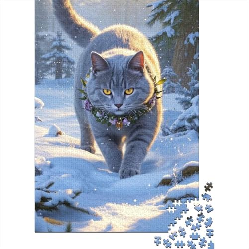Familienfreundliches 1000 Teile Puzzle - Chartreux-Katze-Katze, Aus Nachhaltigem Holz, Bildungsspielzeug Für Jedes Alter Familienfreundliches 1000 Teile Puzzle - Chartreux-Katze-Katze, Aus Nachhaltigem Holz, Bildungsspielzeug Für Jedes Alter von FSMHDG
