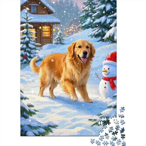Golden Retriever - Öko-freundliches 1000 Teile Holzpuzzle, Verbessert Gedächtnis & Problemlösungsfähigkeiten, Für Familien Golden Retriever - Öko-freundliches 1000 Teile Holzpuzzle, Verbessert Gedächtnis & Problemlösungsfähigkeiten, Für Familien von FSMHDG