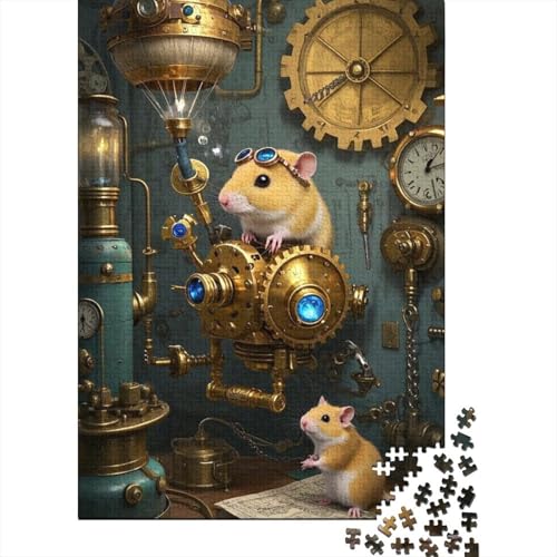 Hamster - Bildungs-Puzzle Aus Holz, 1000 Teile, Für Erwachsene Und Heranwachsende, Fördert Die Teamarbeit Und Feinmotorik Hamster - Bildungs-Puzzle Aus Holz, 1000 Teile, Für Erwachsene Und Heranwachsende, Fördert Die Teamarbeit Und Feinmotorik von FSMHDG