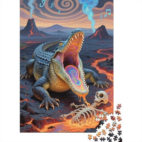 Krokodil - 1000 Teile Puzzle Aus Holz Für Intellektuelle Herausforderung, Entspannungsspiel Für Erwachsene, Jugendliche Und Heranwachsende Krokodil - 1000 Teile Puzzle Aus Holz Für Intellektuelle Herausforderung, Entspannungsspiel Für Erwachsene, Jugendliche Und Heranwachsende von FSMHDG