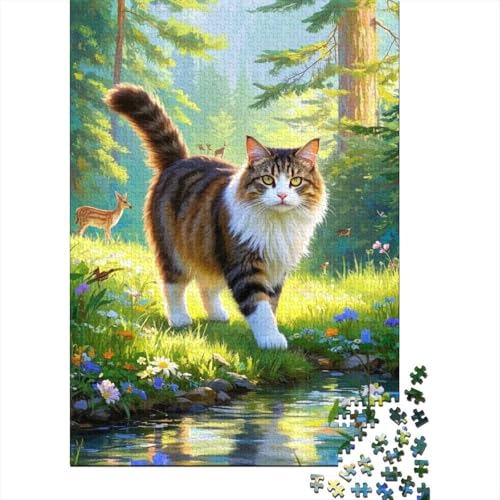 Maine Coon-Katze-Katze - 1000 Teile Puzzle Aus Holz Für Intellektuelle Herausforderung, Entspannungsspiel Für Erwachsene, Jugendliche Und Heranwachsende Maine Coon-Katze-Katze - 1000 Teile Puzzle Aus Holz Für Intellektuelle Herausforderung, Entspannungsspiel Für Erwachsene, Jugendliche Und Heranwachsende von FSMHDG