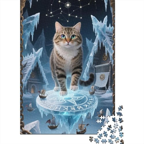 Norwegische Waldkatze - 1000 Teile Holzpuzzle Für Kreative Köpfe, Umweltfreundliches Spielzeug, Faszinierend Für Erwachsene Und Heranwachsende von FSMHDG