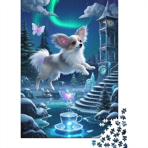 Papillon Welpen - 1000 Teile Premium Holzpuzzle, Herausfordernd & Bildend, Perfekt Für Erwachsene, Teenager Und Heranwachsende Papillon Welpen - 1000 Teile Premium Holzpuzzle, Herausfordernd & Bildend, Perfekt Für Erwachsene, Teenager Und Heranwachsende von FSMHDG