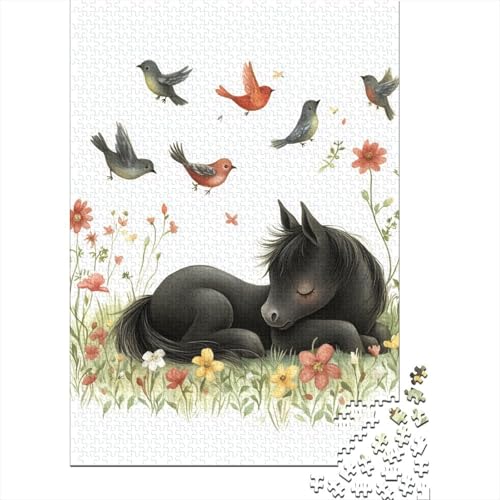 Pferd - 1000 Teile Holzpuzzle Für Die Ganze Familie, Umweltfreundliches Lernspielzeug, Ideal Für Heranwachsende, Jugendliche Und Erwachsene von FSMHDG