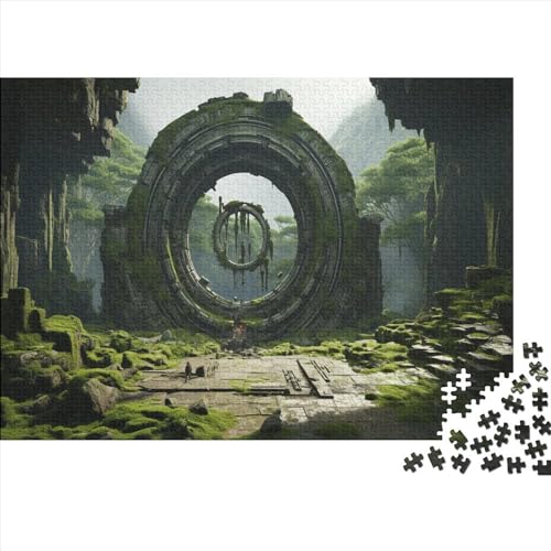 Portal zu den Alien-Ruinen - 300 Teile Holzpuzzle Für Die Entwicklung Von Geduld Und Aufmerksamkeit, Unterhaltsames Lernspielzeug von FSMHDG