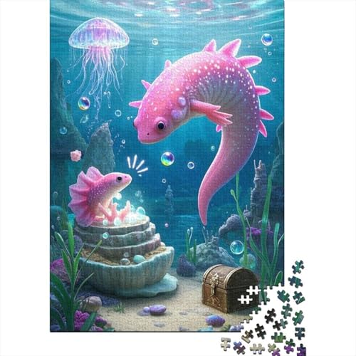 Puzzle 1000 Teile Aus Holz - Axolotl, Ideales Familienspiel, Lernspielzeug Für Heranwachsende, Spannende Freizeitgestaltung Für Alle Altersgruppen Puzzle 1000 Teile Aus Holz - Axolotl, Ideales Familienspiel, Lernspielzeug Für Heranwachsende, Spannende Freizeitgestaltung Für Alle Altersgruppen von FSMHDG