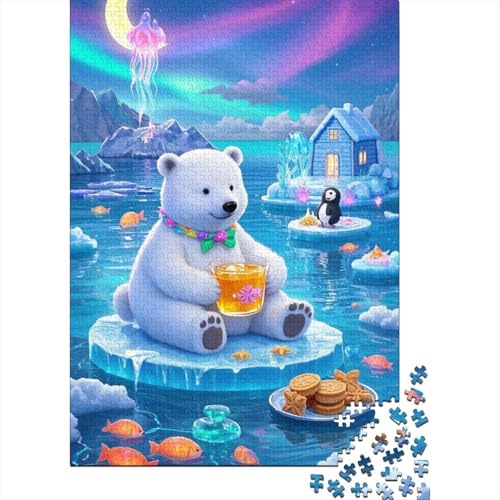 Puzzle 1000 Teile Aus Holz - Eisbär, Ideales Familienspiel, Lernspielzeug Für Heranwachsende, Spannende Freizeitgestaltung Für Alle Altersgruppen Puzzle 1000 Teile Aus Holz - Eisbär, Ideales Familienspiel, Lernspielzeug Für Heranwachsende, Spannende Freizeitgestaltung Für Alle Altersgruppen von FSMHDG