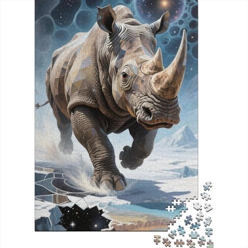 Puzzle 1000 Teile Aus Holz - Nashorn, Ideales Familienspiel, Lernspielzeug Für Heranwachsende, Spannende Freizeitgestaltung Für Alle Altersgruppen Puzzle 1000 Teile Aus Holz - Nashorn, Ideales Familienspiel, Lernspielzeug Für Heranwachsende, Spannende Freizeitgestaltung Für Alle Altersgruppen von FSMHDG