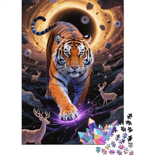 Puzzle 1000 Teile Aus Holz - Tiger, Ideales Familienspiel, Lernspielzeug Für Heranwachsende, Spannende Freizeitgestaltung Für Alle Altersgruppen Puzzle 1000 Teile Aus Holz - Tiger, Ideales Familienspiel, Lernspielzeug Für Heranwachsende, Spannende Freizeitgestaltung Für Alle Altersgruppen von FSMHDG
